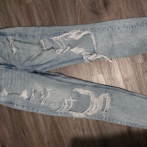 American Eagle Outfitters Men's Ripped Light Blue Jeans